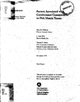Factors Associated with Continuance Commitment to FAA Matrix Teams