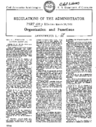 Part 400 Regulation Of The Administrator Organization And Functions