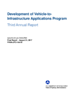 Development of VehicletoInfrastructure Applications Program Third Annual Report