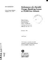Performance of a Portable Oxygen Breathing System at 25000 Feet Altitude