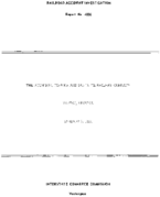 Interstate Commerce Commision Report of the Accident  Investigation Occuring on the ATCHISON TOPEKA AND SANTA FE YAMPAI AZ