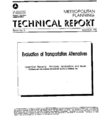 Metropolitan Planning Technical Report No 6 Evaluation of Transportation Alternatives