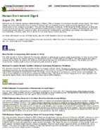 Human Environment Digest August 23 2018