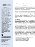 Techniques and Tools for Improving Density tech brief