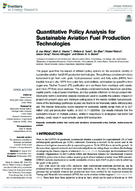 Quantitative Policy Analysis for Sustainable Aviation Fuel Production Technologies