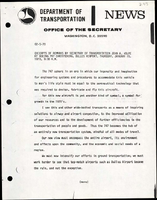 Excerpts of Remarks by Secretary of Transportation John A Volpe at Boeing 747 Christening