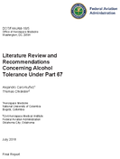 Literature Review and Recommendations Concerning Alcohol Tolerance Under Part 67