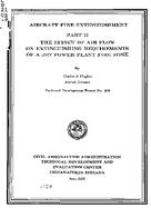 Aircraft Fire Extinguishment Part II The Effect of Air Flow on Extinguishing Requirements Oa A Jet PowerPlant Fire Zone