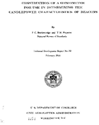 Construction of a Goniometer for Use in Determining the Candlepower Characteristics of Beacons