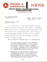 Department of Transportation News Urban Mass Transportation Administration UMTA 76126 Contract to Study Transit Industry Insurance