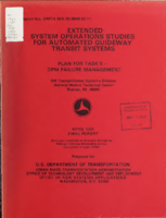 Extended System Operations Studies for Automated Guideway Transit Systems Plan for Task 5  DPM Failure Management