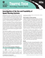 Investigation of the Use and Feasibility of Speed Warning Systems Traffic Tech