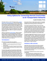 Policy Options for Connecting Remote Communities to Air Transportation Networks
