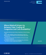 Where Ridehail Drivers Go Between Trips Trading off Congestion and Curb Availability