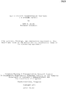 Aid to private transportation providers  a working paper