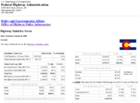 Highway Statistics Series State Statistical Abstracts 2010  Colorado