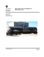 Side Impact Test and Analyses of a DOT105 Tank Car