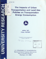 The impacts of urban transportation and land use policies on transportation energy consumption