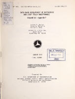 Data Base Development of Automobile and Light Truck Maintenance  Volume III Appendix F