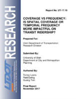 Coverage vs Frequency  Is Spatial Coverage or Temporal Frequency More Impactful on Transit Ridership