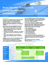 Road Weather Management Capability Maturity Framework