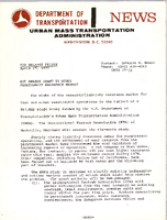 Department of Transportation News Urban Mass Transportation Administration UMTA 7724 DOT Awards Grant to Study Paratransit Insurance Market