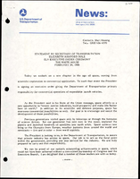 Statement by Secretary of Transportation Elizabeth Hanford Dole ELV Expendable Launch Executive Order Ceremony