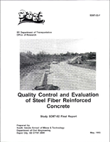 Quality Control and Evaluation of Steel Fiber Reinforced Concrete