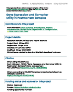 Gene Expression and Biomarker Utility in Postmortem Samples Data Management Plan