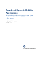 Benefits of dynamic mobility applications  preliminary estimates from the literature