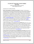 Air Quality and Transportation Conformity Highlights March 2014