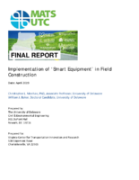 Implementation of Smart Equipment in Field Construction