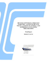 Bicycle Count Data  What is it Good for A Study of Bicycle Travel Activity In Central Lane Metropolitan Planning Organization