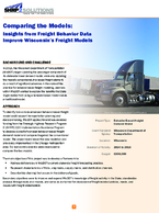 Comparing the Models Insights from Freight Behavior Data Improve Wisconsins Freight Models pamphlet
