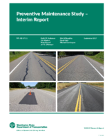 Preventive maintenance study  interim report