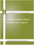 Passenger Vehicle Idling in Vermont Year 1 Report