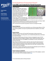 Green Bike Lane Evaluation for Florida Pavements Summary