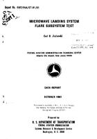 Microwave Landing System Flare Subsystem Test