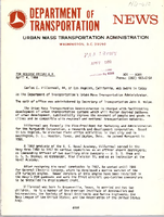 Department of Transportation News Urban Mass Transportation Administration DOT5069
