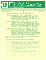 Office of Hazardous Materials Newsletter March 1972