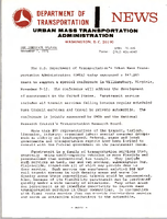 Department of Transportation News Urban Mass Transportation Administration UMTA 75105