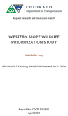 Western Slope Wildlife Prioritization Study