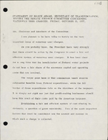Statement of Brock Adams Secretary of Transportation Before the Senate Finance Committee Concerning Waterway User Charges