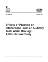 Effects of Practice on Interference from an Auditory Task While Driving A Simulation Study