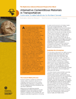 Alternative Cementitious Materials in Transportation  Sustainable Durable Substitutes for Portland Cement  fact sheet