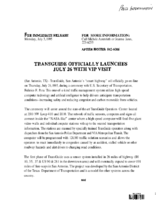 TransGuide officially launches July 26 with VIP visit