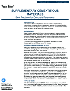 Supplementary Cementitious Materials  Best Practices for Concrete Pavements  techbrief