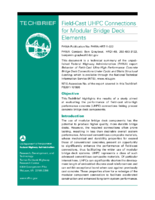 FieldCast UHPC Connections for Modular Bridge Deck Elements  techbrief