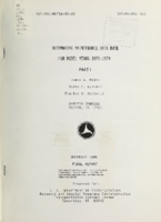 Automotive Maintenance Data Base for Model Years 19761979 Part I