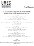 E3 Evaluating Equity in Evacuation A Practical Tool and a Case Study